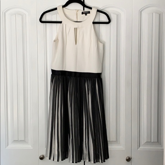 Morgan de Toi Pleated Dress with Cutout!